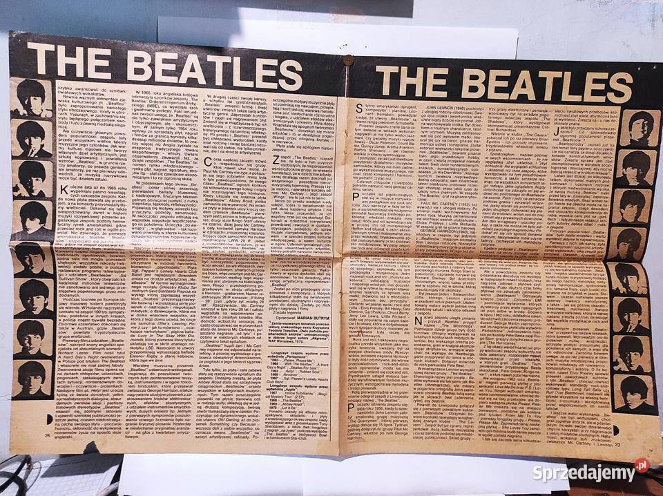 THE BEATLES wycinki prasowe sprzed 50 lat Pozostałe