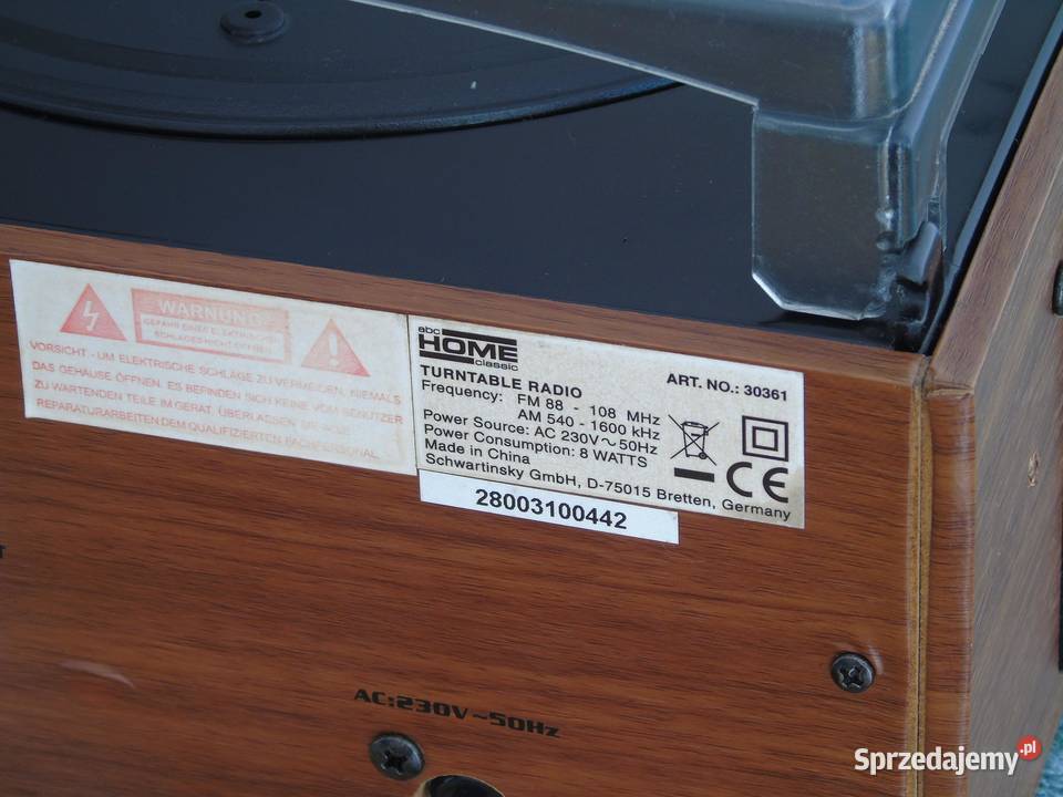 Gramofon igła radio wzmacniacz głośniki sprawny Jasło