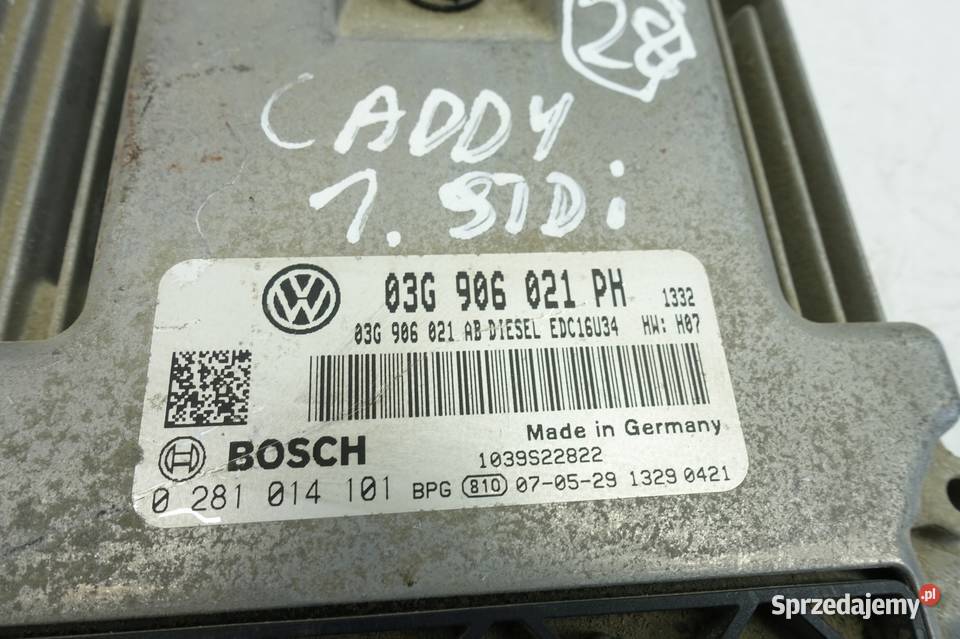 VW Caddy 19 TDI KOMPUTER SILNIKA sterownik MODUŁ
