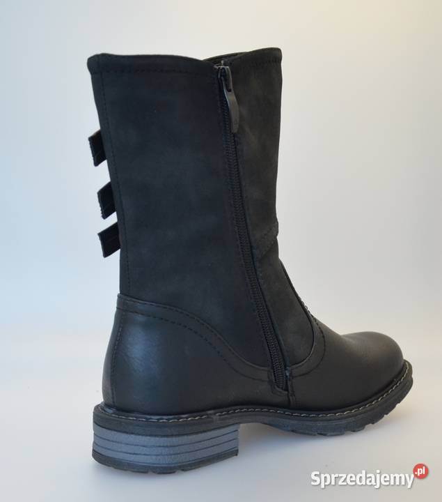 Czarne damskie ocieplane botki rozmiar 36 inna Żyrardów sprzedam