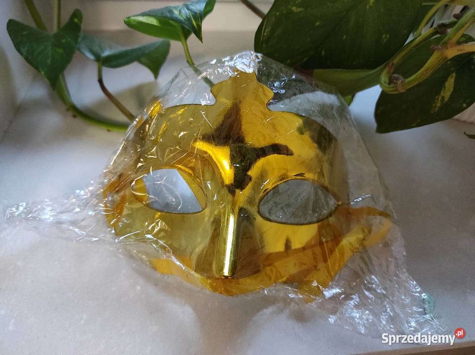 Złota maska karnawałowa nowa Płock