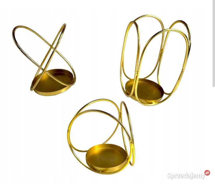 3X DESIGNERSKIE DEKORACYJNE ZŁOTE METALOWE Warszawa