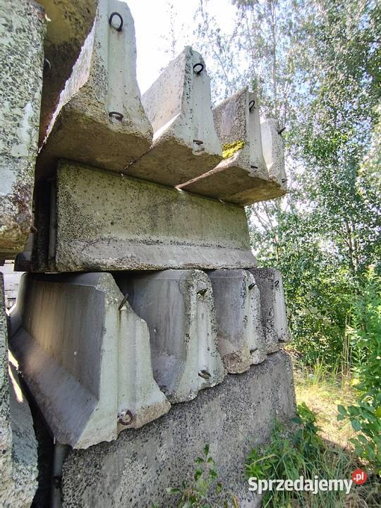 Bariery betonowe dwustronne III gatunek używane śląskie Dąbrowa Górnicza