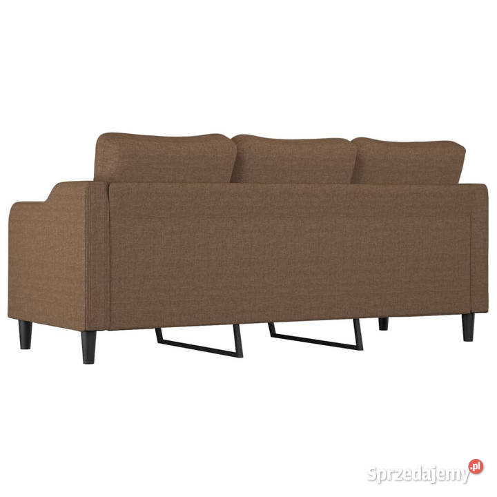 Sofa 3osobowa brązowa 180 tapicerowana tkaniną Warszawa