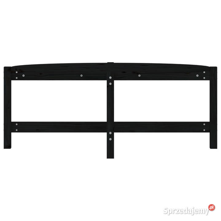 Stolik kawowy czarny 118x63x45 lite drewno