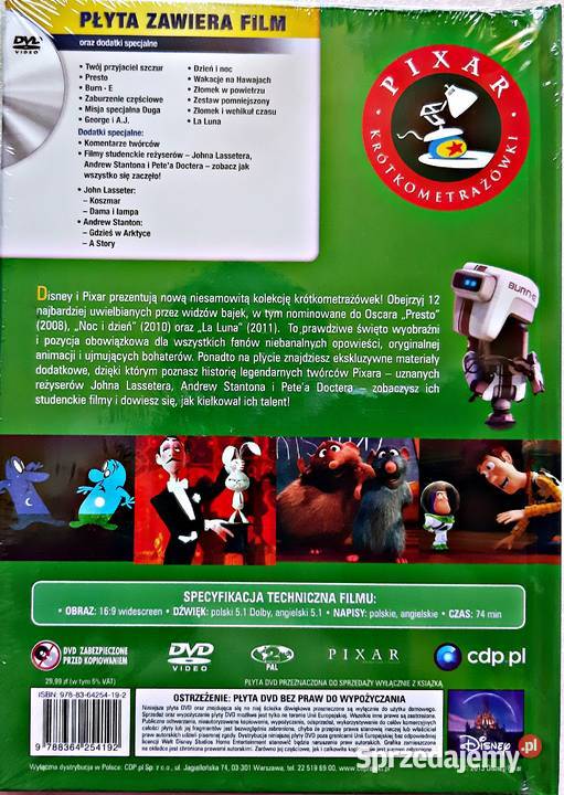 KOLEKCJA KRÓTKOMETRAŻÓWEK 123 DISNEY PIXAR Kalisz