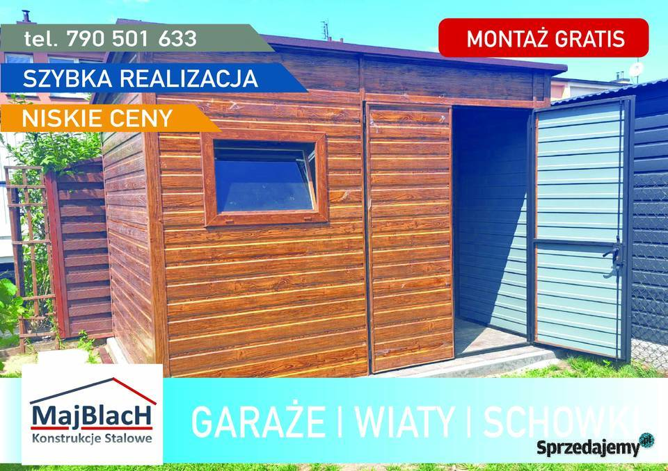 Garaż Blaszany Schowek na Narzędzia Garaże samodzielny Tychy sprzedam
