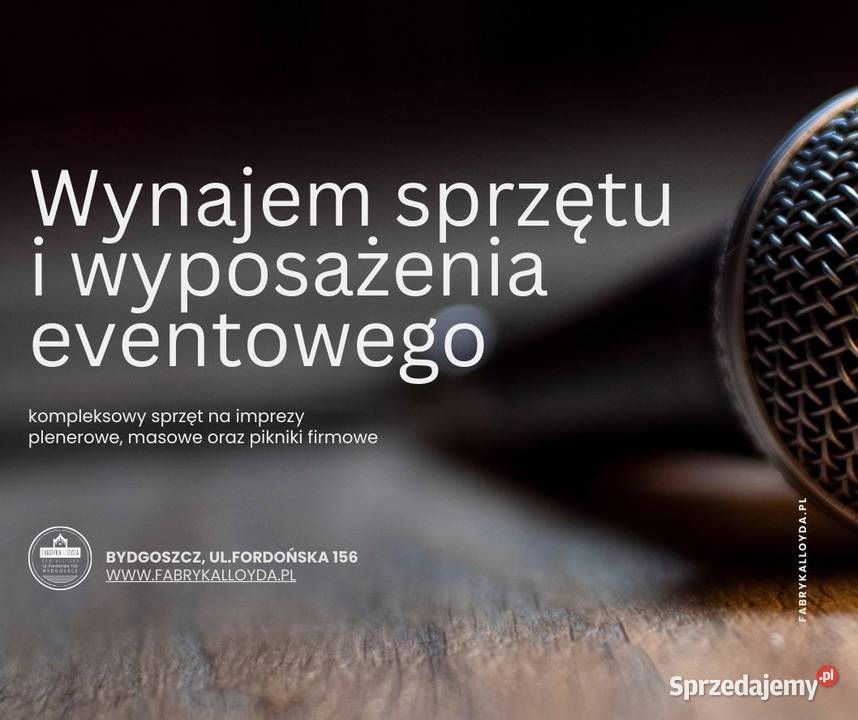 Wynajem sprzętu eventowego sprzedam