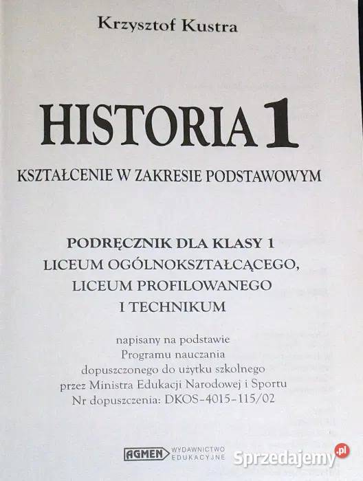 Historia 1 LO i Technikum Krzysztof Kustra miękka Chełm