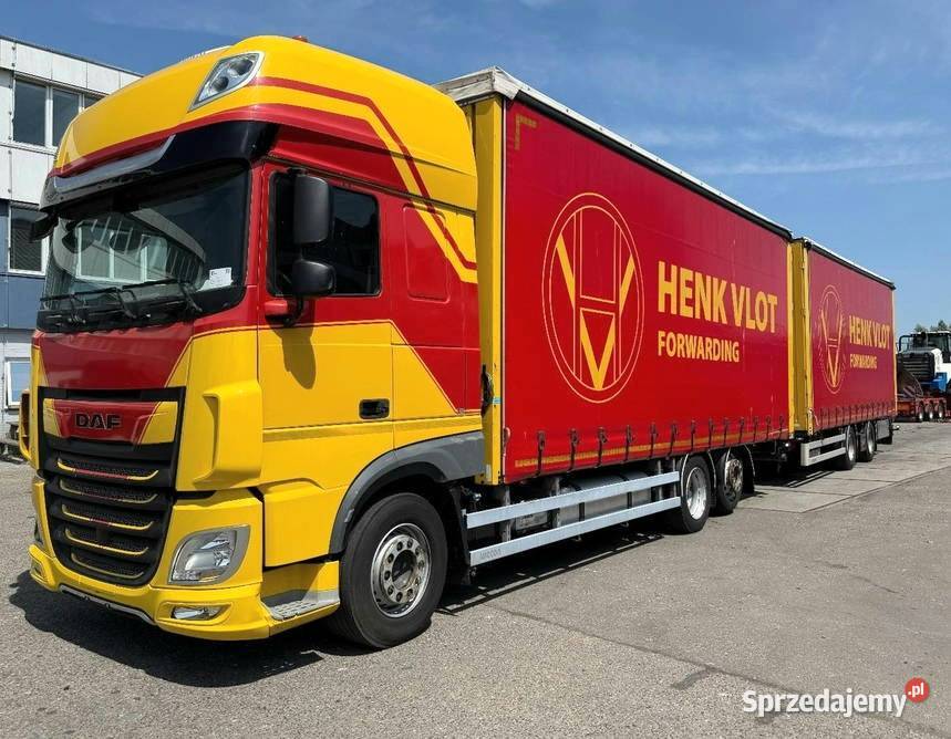 Firanka 6x2 zestaw z przyczepa DAF XF RZUR 6 Plandeki mazowieckie Warszawa