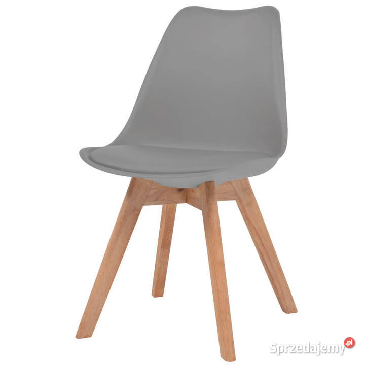 Krzesła stołowe 6 szare plastikowe WM274851 Warszawa