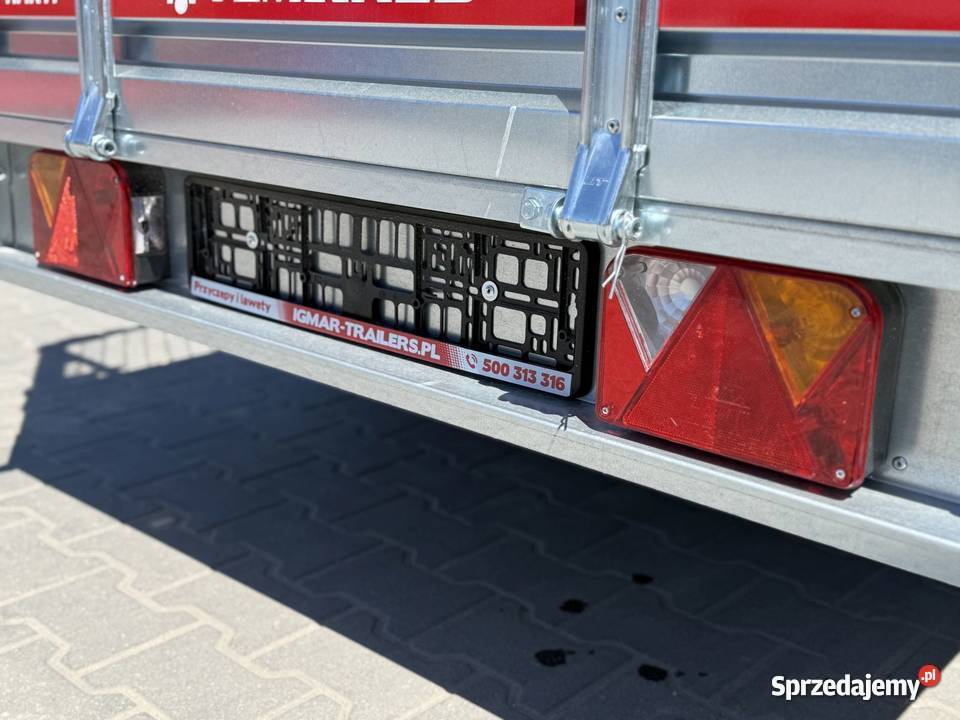 TEMARED PRAKTI 26122 nowa przyczepka dwuosiowa Burtowe i plandeki