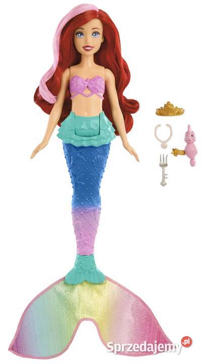 Lalka Arielka Syrenka Ruch Płetwy Zmienia Kolor Mogilany sprzedam