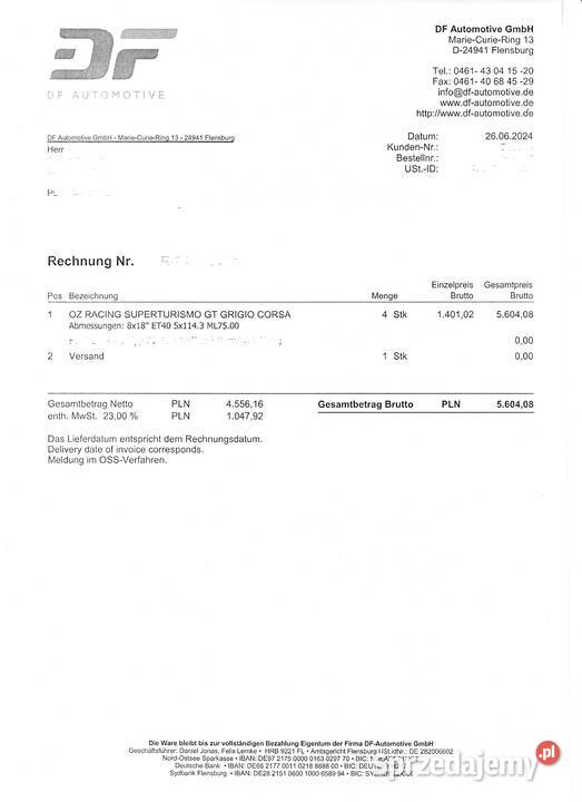 OZ Racing Superturismo GT 18 5x1143 z oponami mazowieckie sprzedam