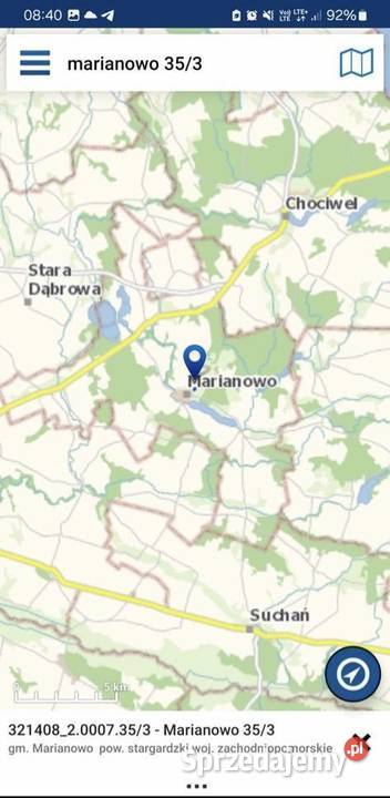 Działka budowlana jeziorze zachodniopomorskie Marianowo