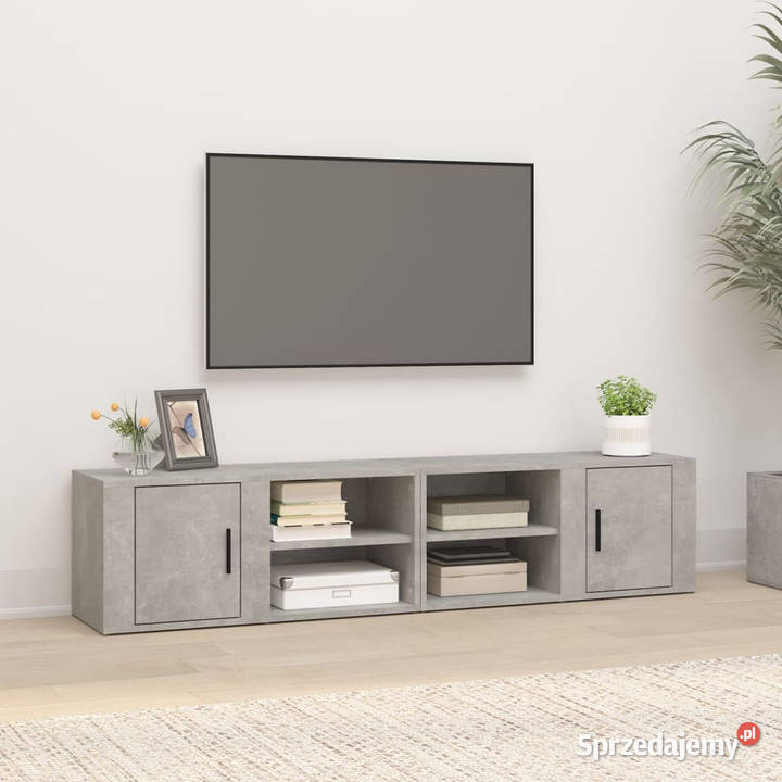 Szafki pod telewizor 2 szarość betonu 80x315x36 Warszawa sprzedam