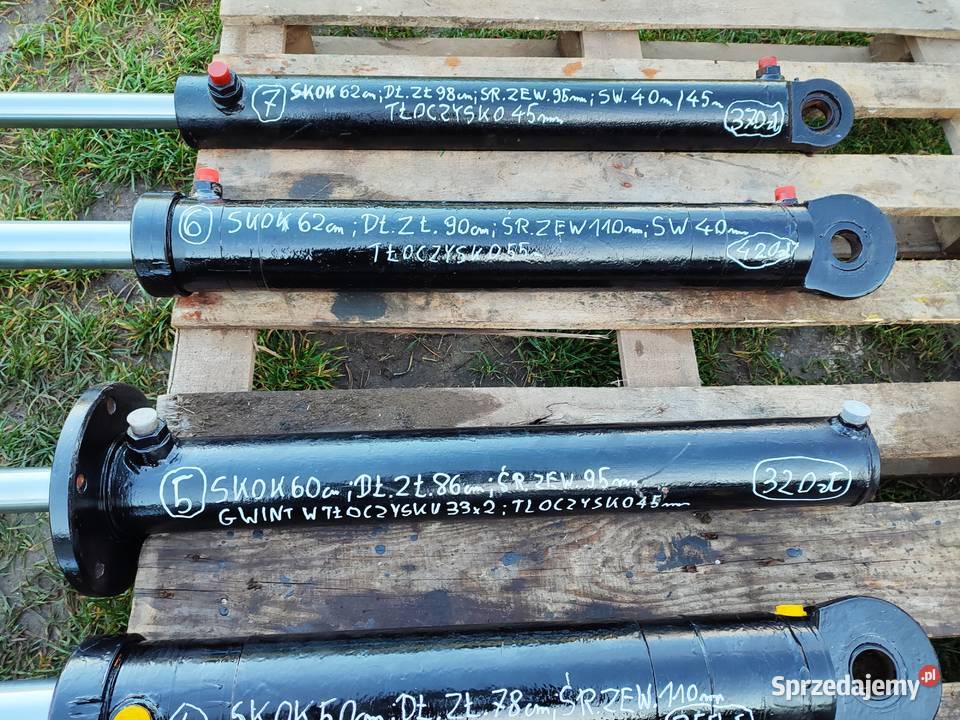 Siłownik hydrauliczny dwustronny sów 50 łuparka Sędziszów