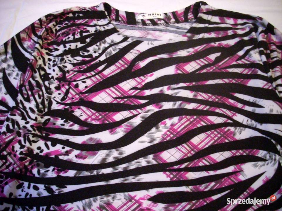 Miltka Bluzka Wzór Zebra XXL 44 szary/srebrny małopolskie Nowy Sącz