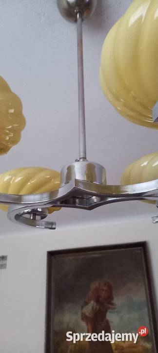 Czteroramienny żyrandol w stylu Art Deco Skierniewice