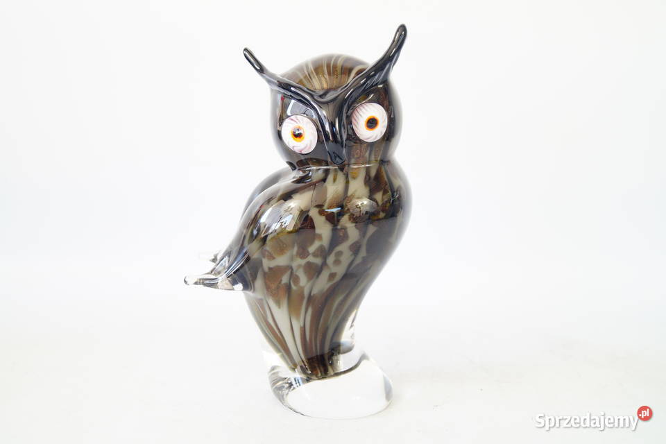 Figura szklana figura Murano style SOWA sówka Gizałki