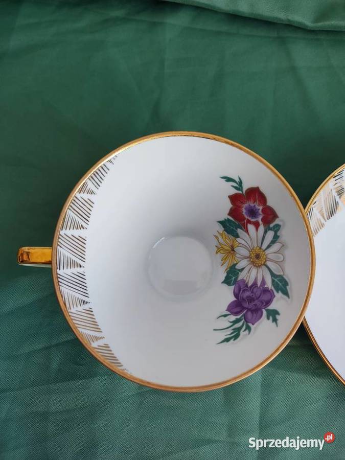 Filiżanka ze spodkiem porcelana Bareuther Głuchołazy
