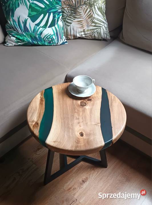 Stolik kawowy żywica epoksydowa orzech włoski opolskie Opole