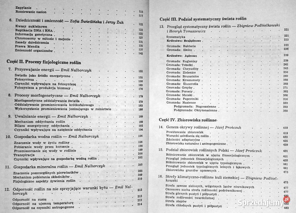 Świat roślin Cz 1234 Józef Prończuk