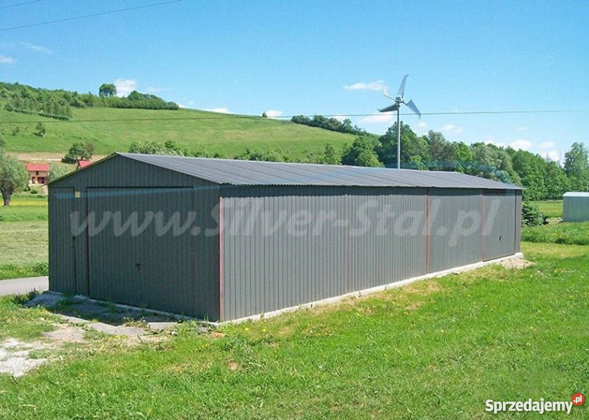 Garaż blaszany magazyn 14x5 blacha kolor mocna Koło