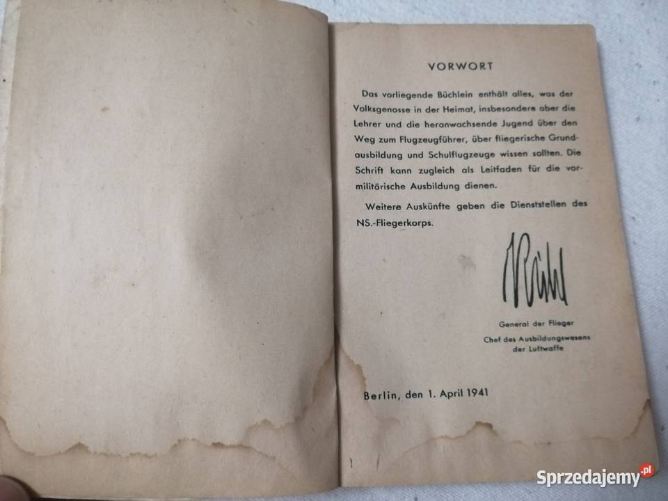 Podręcznik Luftwaffe Fliegen Lernen 1941 2 wojna sprzedam