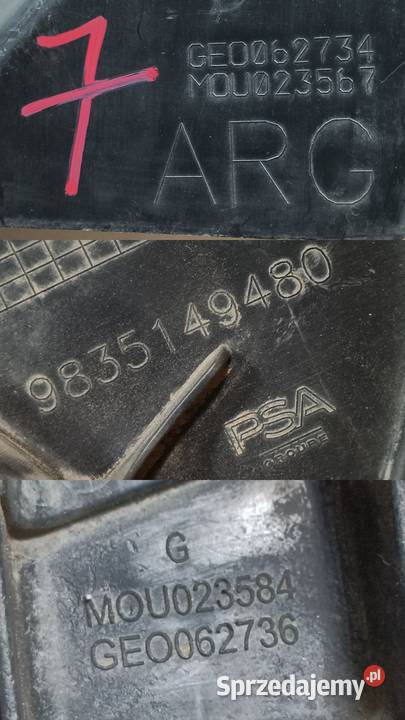 OPEL MOKKA II B NADKOLE LEWY TYŁ 9835149480