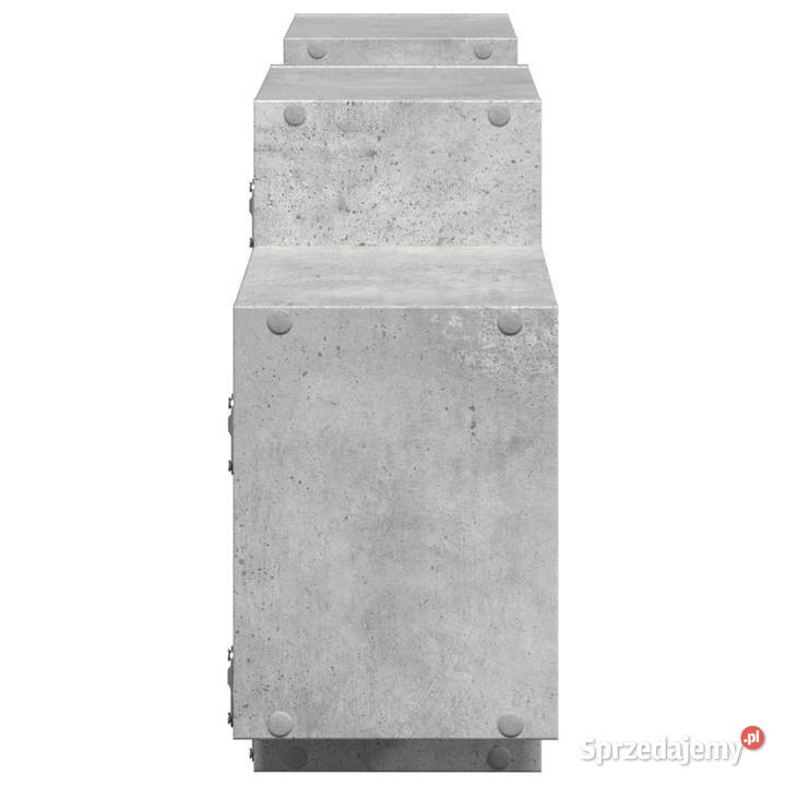 Półka ścienna szarość betonu 129x18x42 WM853221 Półki mazowieckie Warszawa