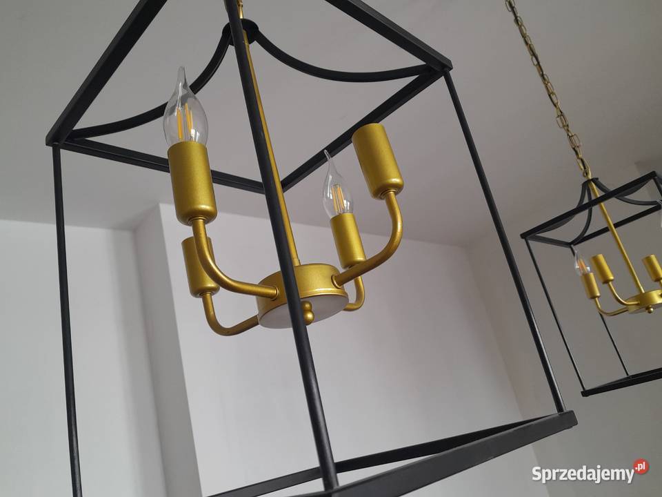 Żyrandole rustykalne złoto Grabowiec