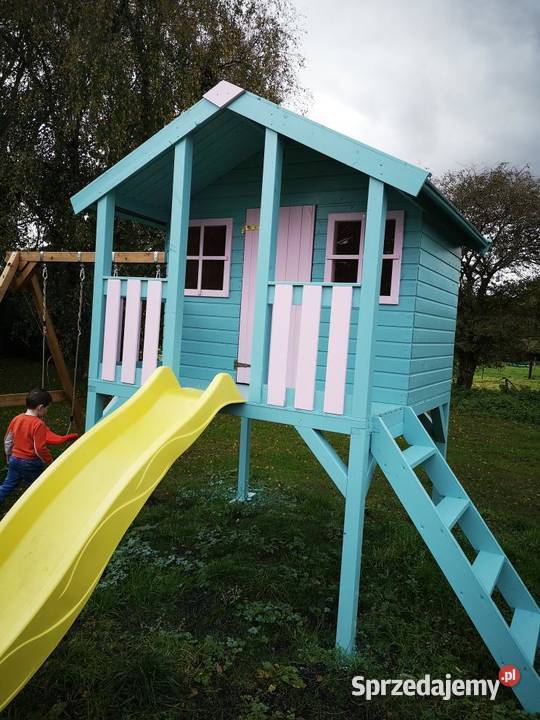 Domek drewniany plac zabaw dzieci Rzeszów