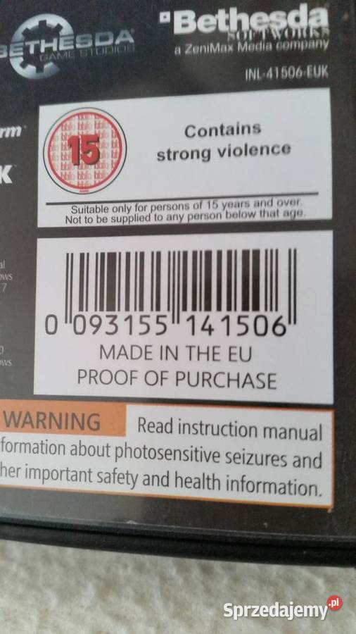 The Elder Scrolls V SKYRIM 2011 BETHESDA PC DVD Puławy sprzedam