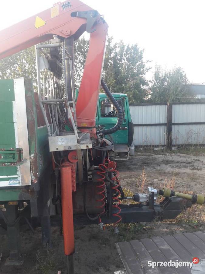 Przyczepa Tandem Specjalny z HDS Palfinger Burtowe i plandeki wielkopolskie Szamotuły