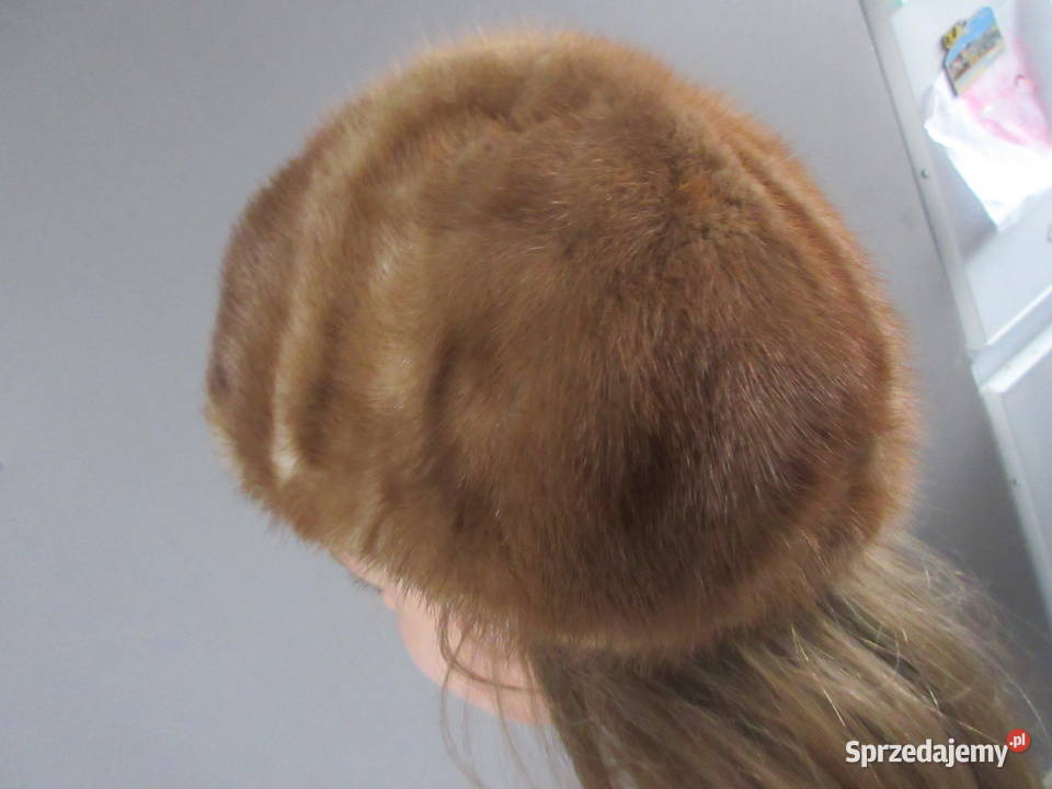 Damskie czapki z naturalnego futra vintage Dla kobiet Słupca