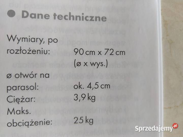 NAJTANIEJ Stół Ogrodowy 90 x 72 Stolik Okrągły Zabrze