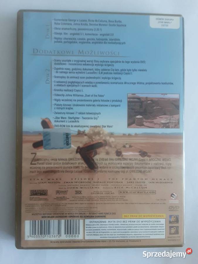 FILMY DVD STAR WARS 3 CZĘŚCI Szczecinek sprzedam