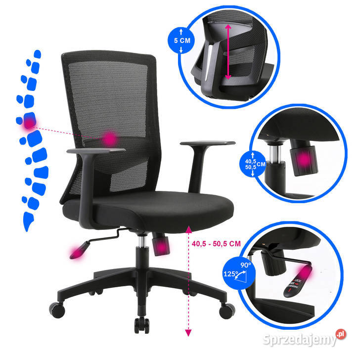 Fotel ergonomiczny ANGEL biurowy obrotowy JuliO Fotele i krzesła obrotowe podkarpackie