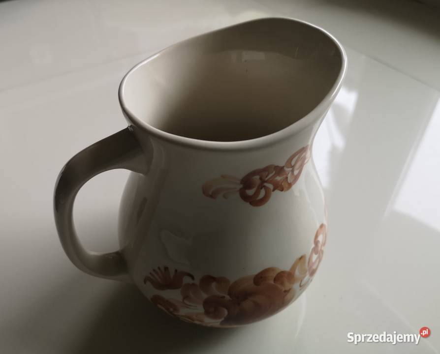 Dzbanek fajans Włocławek PRL vintage Toruń