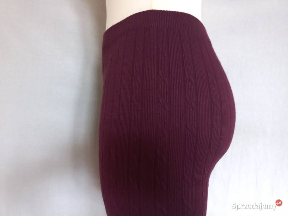 LEGGINSY bordowe RAJTUZY r 4042 Dzianina stan podlaskie Białystok