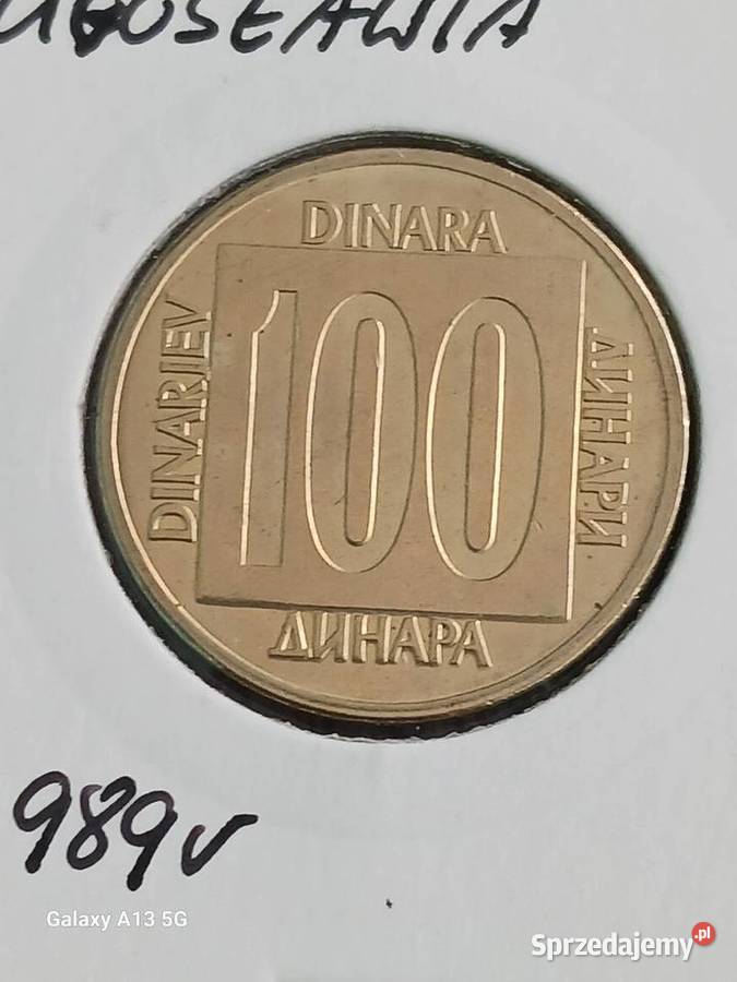 100 Dinarów Jugosławia 1989 Konin sprzedam