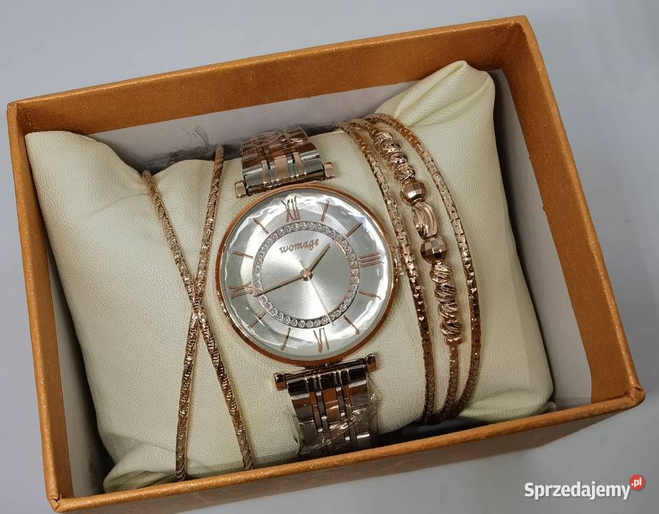 3 częśćzestaw damski zegarekbransoletki pink Kołobrzeg