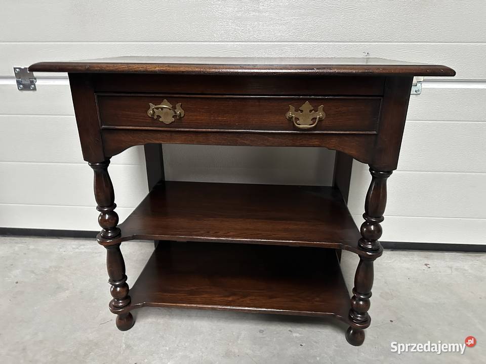 Drewniana konsola szafka etażerka z szufladką Sławoszewek sprzedam