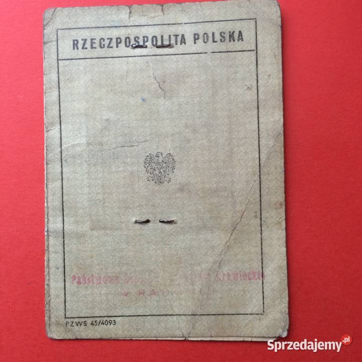 1872 Legitymacja Nauczyciela Wojtowicz Szczecin