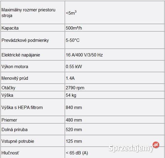 Separator mgły olejowej Lina 500 Cieszyn