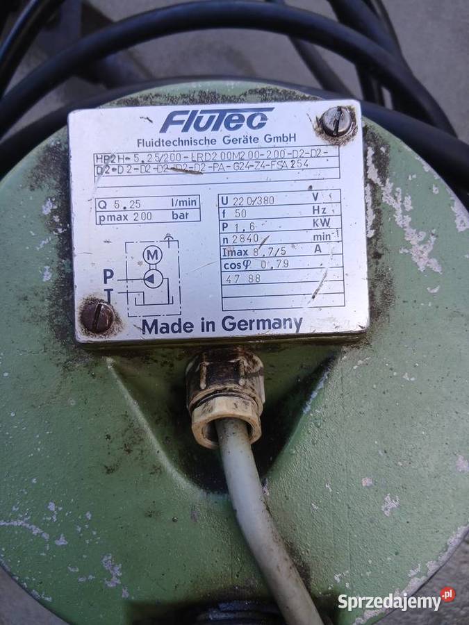 Pompa hydrauliczna FluTec 200 bar 2 siłowniki Iłowa