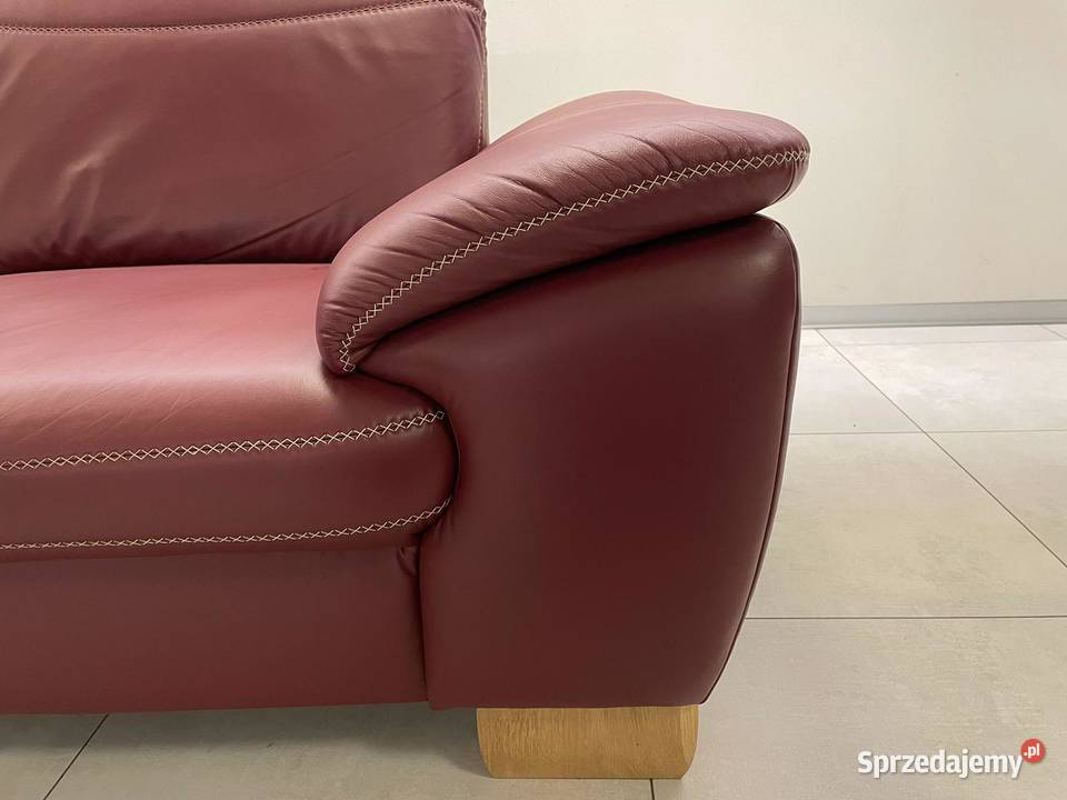 DUŻY NIEMIECKI NAROŻNIK SKÓRA NATURALNA 280240 Kalety