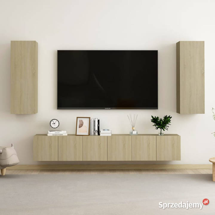 5cz zestaw szafek TV dąb sonoma płyta wiórowa mazowieckie Warszawa