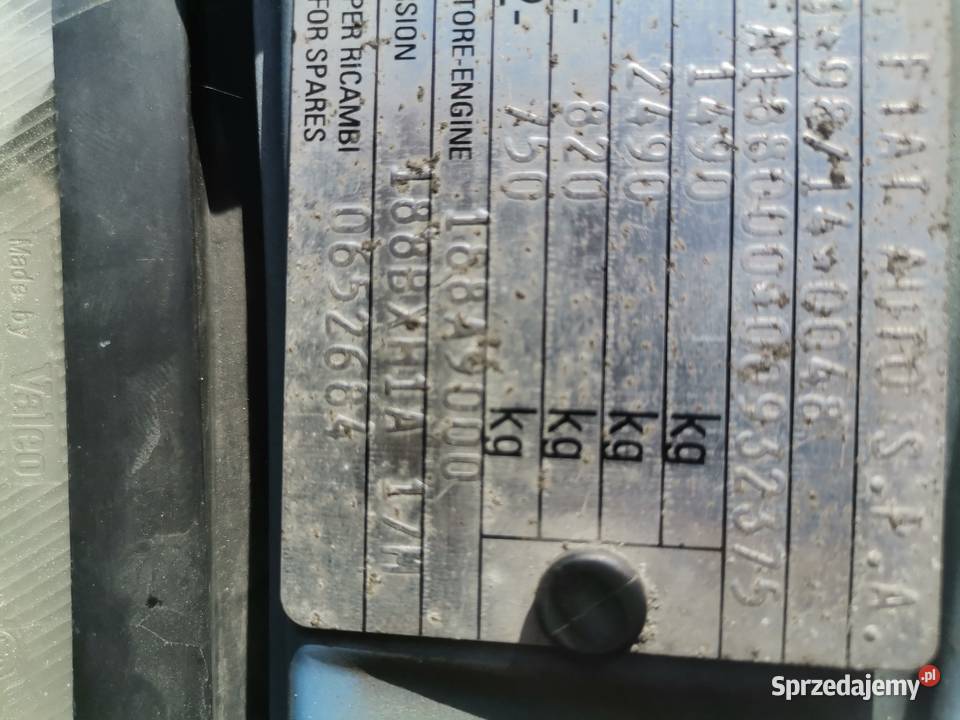 SILNIK FIAT DOBLO PUNTO II 13 JTD 16V 188A9000